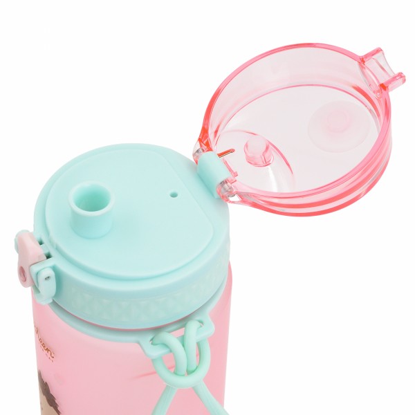 Пляшка для води пласт. "Yes" Pusheen 500мл рожева софт тач №708321(25)