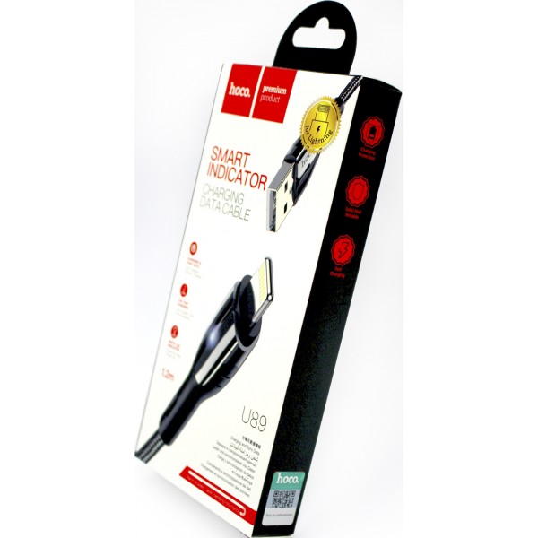 Кабель USB > lightning HOCO U89 1.2м black