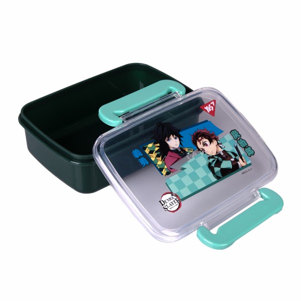 Ланч бокс пласт. "Yes" 420мл Demon Slayer зелений №708273(12)(72)