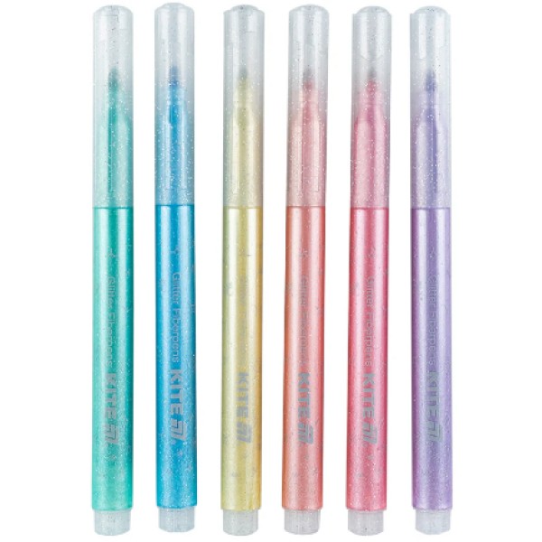 Фломастери "Kite" 6кольор. Creative з блискітками №K-1148(12)(144)