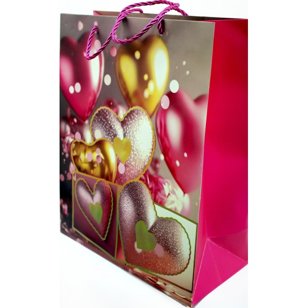Пакет подарунковий папер. 26х32х12см 3D №767-M/461685/Leader/(12)