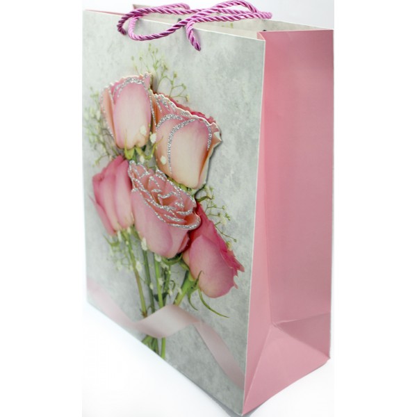 Пакет подарунковий папер. 26х32х12см, 3D №287/461663/Leader/(12)