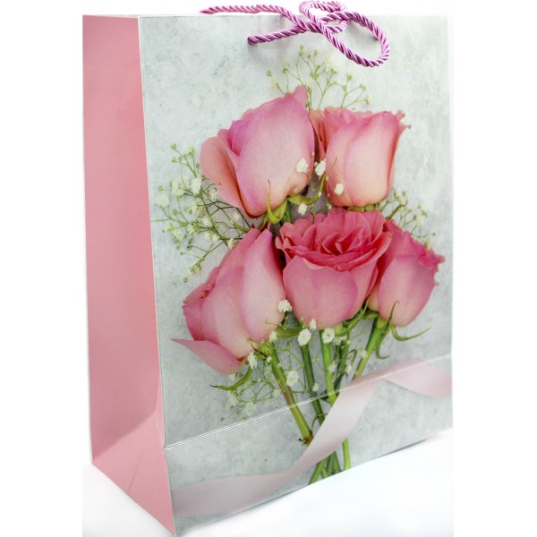 Пакет подарунковий папер. 26х32х12см, 3D №287/461663/Leader/(12)