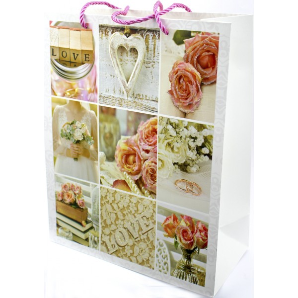 Пакет подарунковий папер. 26х32х12см 3D №514-M/461681/Leader/(12)