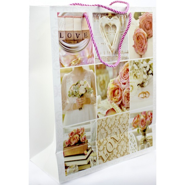 Пакет подарунковий папер. 26х32х12см 3D №514-M/461681/Leader/(12)