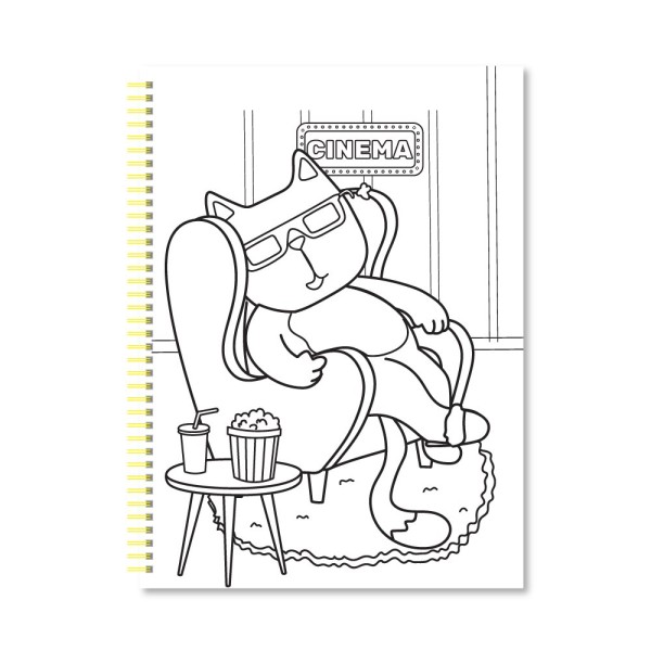 Набір для творч. "Coloring Fun" розмальовка з олівцями на пружині мікс №НТ-39/Апельсин/(8)