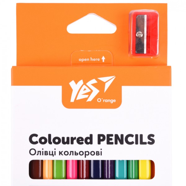 Олівці кольор. 24 кольор./12шт "Yes" №290755 O'range Line з точилкою(12)(240)