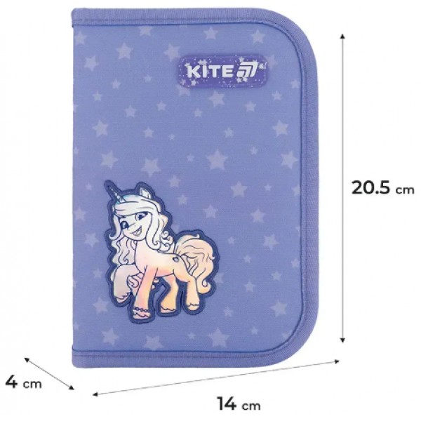 Пенал "Kite" My Little Pony 1від.,б/н,з 2 відворотами №LP25-622(48)