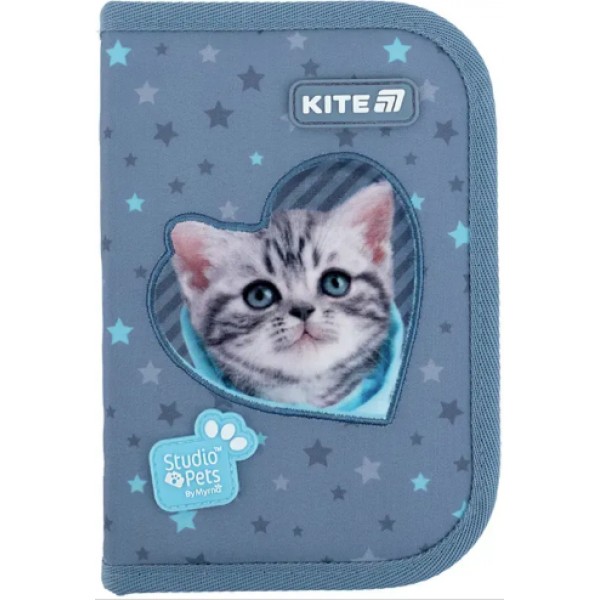 Пенал "Kite" Studio Pets 1від.,б/н,з 2 відворотами №SP25-622-3(48)