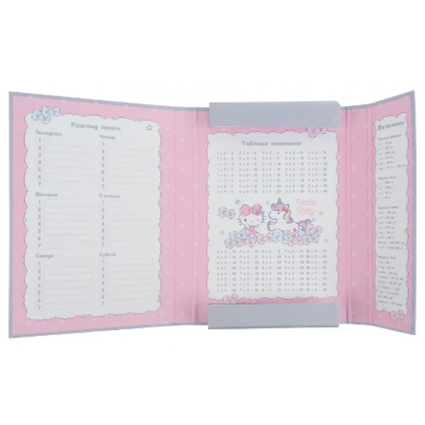 Папка для зош. В5 "Kite" №HK25-210-1 Hello Kitty на рез. картон(10)(40)