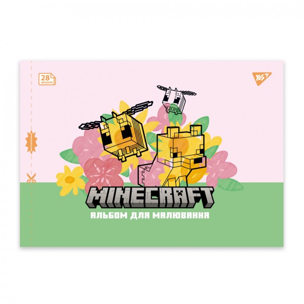 Зошит для малюв. на скобі 28/100 А4 з перфор. Minecraft girls №130600/Yes/(4)(96)