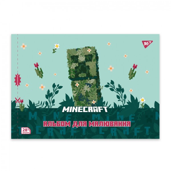 Зошит для малюв. на скобі 28/100 А4 з перфор. Minecraft girls №130600/Yes/(4)(96)