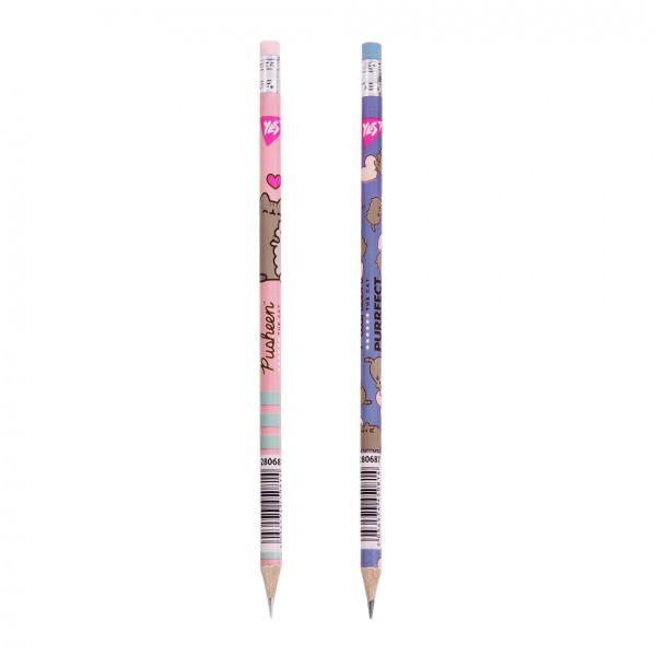 Олівець гр. "Yes" №280687 Pusheen HB круг. з гумкою,в пласт. тубі(36)(540)