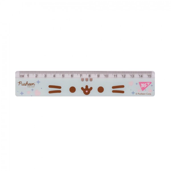 Лінійка пласт. 15см "Yes" Pusheen блакитна №370682(20)
