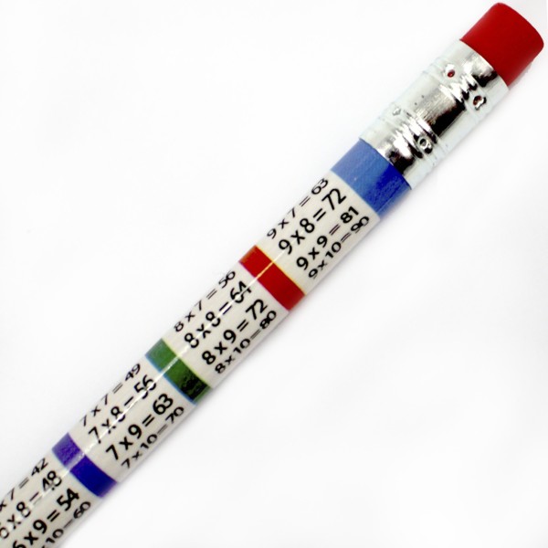 Олівець гр. "1В" №280482 Таблиця множення HB круг. з гумкою,в пласт. тубі(36)(540)