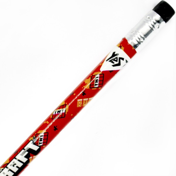 Олівець гр. "Yes" №280635 Minecraft. HB TNT круг. з гумкою,в пласт. тубі(36)(540)