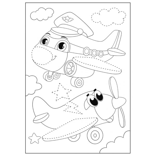 Розмальовка А4 "Транспортні пригоди" обведи та розфарбуй 12стор. №743278/1В/