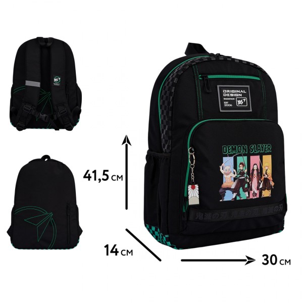 Рюкзак "Yes" T-115 Demon Slayer Tanjiro 2від.,4карм. №550002(10)