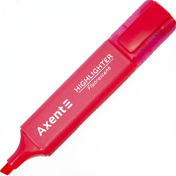 Текстмаркер "Axent" №2537-10-A клин. Highlighter 1-5мм рожевий(12)(144)