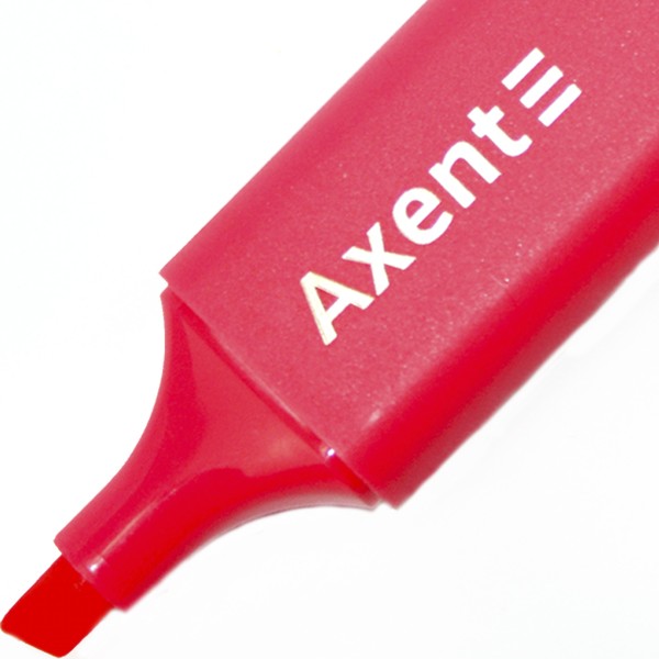 Текстмаркер "Axent" №2537-10-A клин. Highlighter 1-5мм рожевий(12)(144)