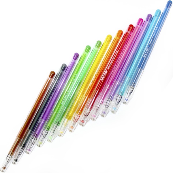 Набір ручок гелевих Joyko iDiamond 12 кольорів (1) (24) GPС-297