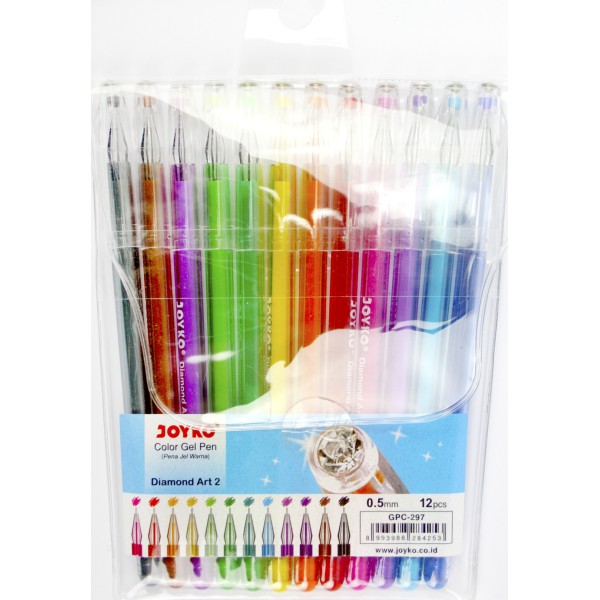 Набір ручок гелевих Joyko iDiamond 12 кольорів (1) (24) GPС-297