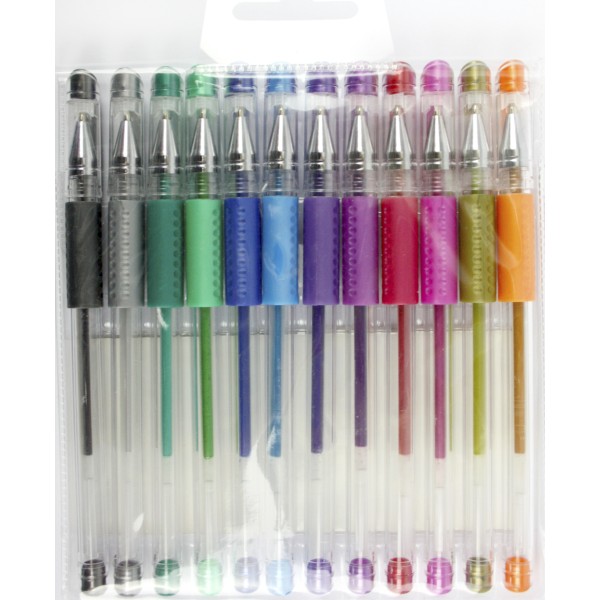 Набір ручок гелевих Умка Metallic 12 кольорів (12) (72) №ГР50