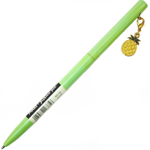 Ручка кульк.метал. "Maxi" №MX16335 Ананас,з брелоком,синя(10)(50)