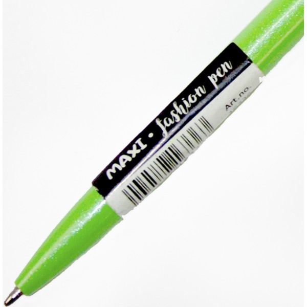 Ручка кульк.метал. "Maxi" №MX16336 Помаранч,з брелоком,синя(10)(50)