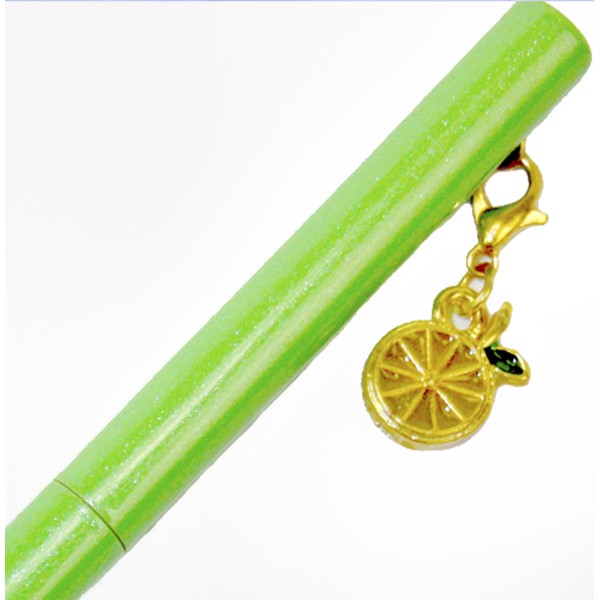 Ручка кульк.метал. "Maxi" №MX16336 Помаранч,з брелоком,синя(10)(50)