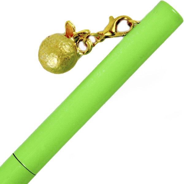 Ручка кульк.метал. "Maxi" №MX16336 Помаранч,з брелоком,синя(10)(50)