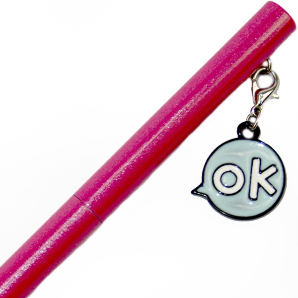 Ручка кульк.метал. "Maxi" №MX16338 OK,з брелоком,синя(10)(50)