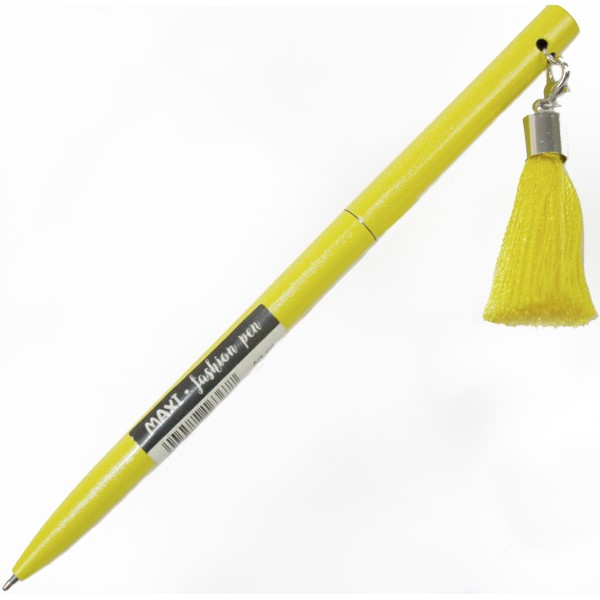 Ручка кульк.метал. "Maxi" №MX16367 з брелоком-китичкою,синя(50)