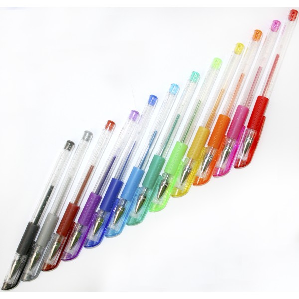 Набір ручок гелевих Умка Glitter 12 кольорів (12) (72) №ГР47  