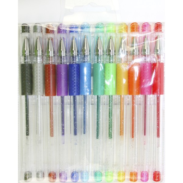 Набір ручок гелевих Умка Glitter 12 кольорів (12) (72) №ГР47  