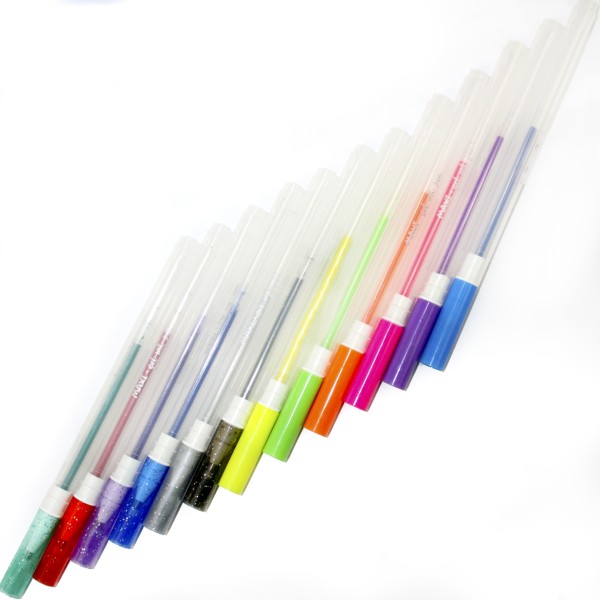 Набір ручок гел. "Maxi" №MX11988 12кольор. неон з блискітками(12)(144)