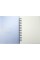Блокнот пруж. А6 60арк. кліт. пласт. обкл. металік,блакитний №О25945(5)(50)