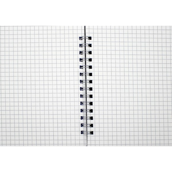 Блокнот пруж. А6 60арк. кліт. пласт. обкл. металік,блакитний №О25945(5)(50)