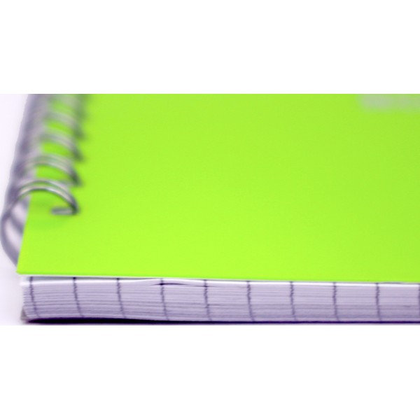 Блокнот пруж. А6 60арк. кліт. пласт. обкл. металік,зелений №О25946(5)(50)