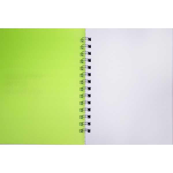 Блокнот пруж. А6 60арк. кліт. пласт. обкл. металік,зелений №О25946(5)(50)