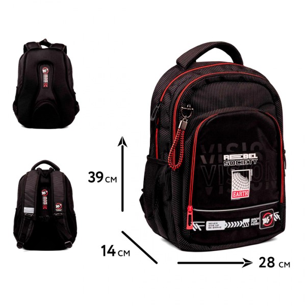 Рюкзак "Yes" TS-109 Р-25 Rebel Society 3від.,2карм. №559950(10)