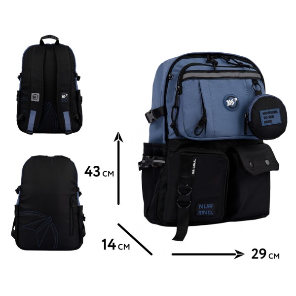 Рюкзак "Yes" T-107 Р-25  Blue 2від.,3карм. №559975