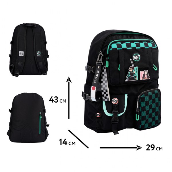 Рюкзак "Yes" T-107 Р-25  Demon Slayer Tanjiro 1від.,7карм. №559978