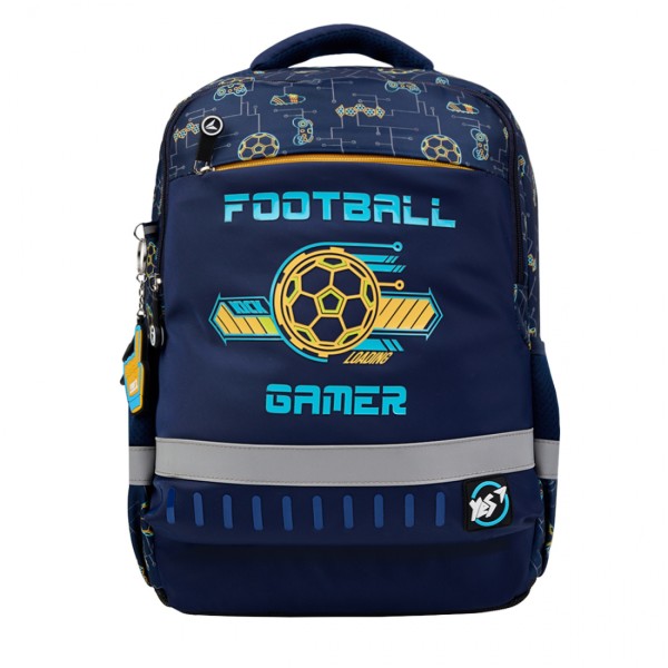 Рюкзак "Yes" S-52 Р-25  Ergo Football Gamer 2від.,4карм. №559891(10)