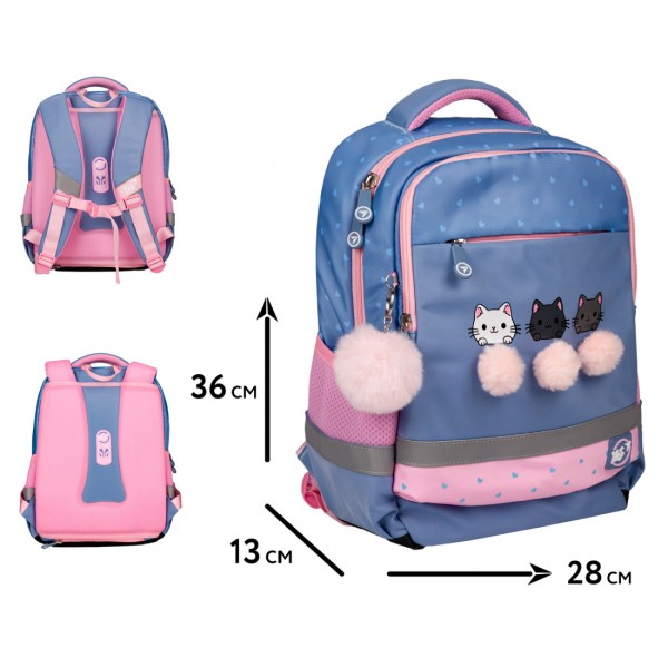Рюкзак "Yes" S-52 Р-25  Ergo Meow-Meow 2від.,3карм. №559884(10)