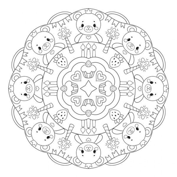 Розмальовка 200х200мм "Веселі кола" 12стор. №743310/1В/(50)