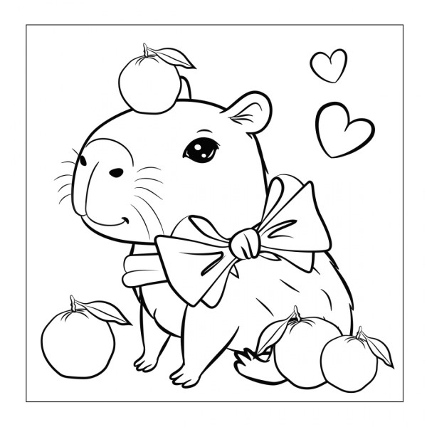 Розмальовка 200х200мм "Капібари" 12стор. №743342/1В/(50)