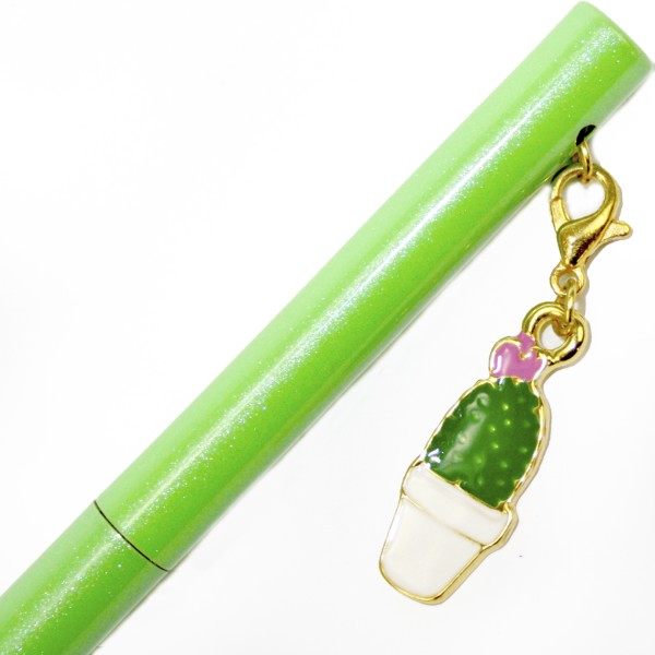 Ручка кульк.метал. "Maxi" №MX16337 Кактус,з брелоком,синя(10)(50)