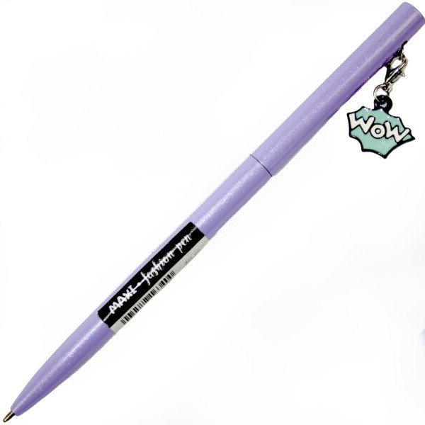 Ручка кульк.метал. "Maxi" №MX16340 WOW,з брелоком,синя(10)(50)