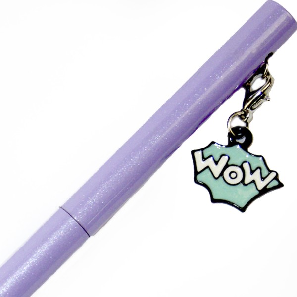 Ручка кульк.метал. "Maxi" №MX16340 WOW,з брелоком,синя(10)(50)